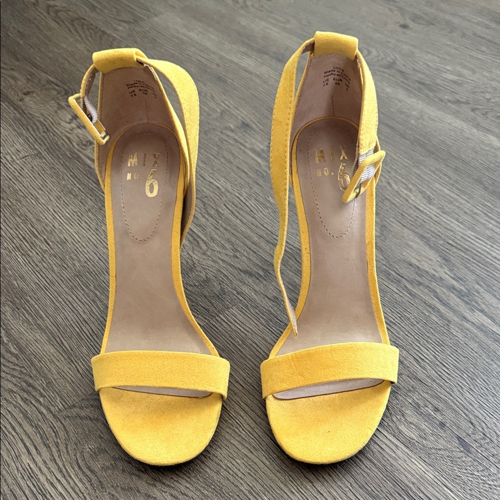 Mix No. 6 Yellow Open-Toe Heels